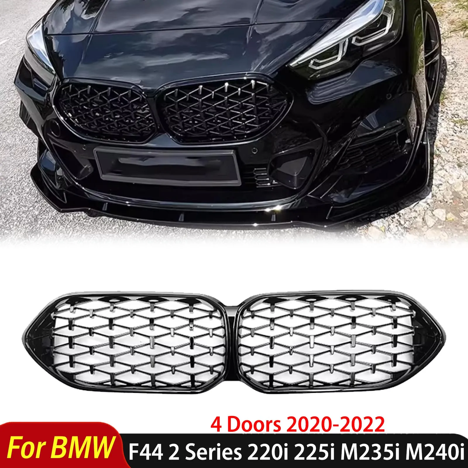 

For BMW F44 2 Series 220i 225i M235i M240i 4 Doors 2020-2022 Car Front Grille Bumper Grill Replacement Grills Auto Accessories