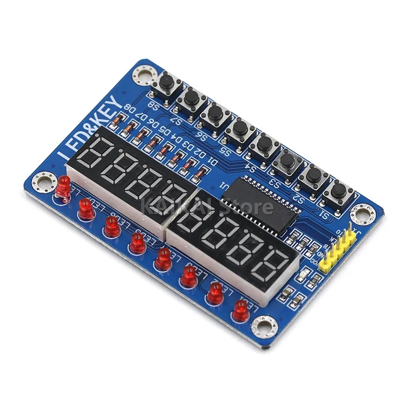 TM1638 LED Display 8-Bit Digital Tube Module AYR 7 Segment 8 Bits 0.36Inch RED TM1638 KEY LED Display Board Panel