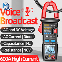 ANENG AT619 Clamp Meter with Voice Broadcast Multimeter Tester Measures AC/DC Current  Voltage Resistance Diodes