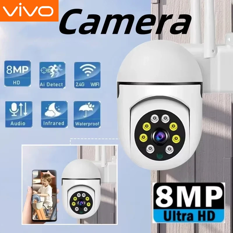 VIVO Wireless Security Surveillance PTZ Camera Wifi IP Outdoor 4X Zoom Cameras Two-way Audio AI Human Tracking HD Night Cam