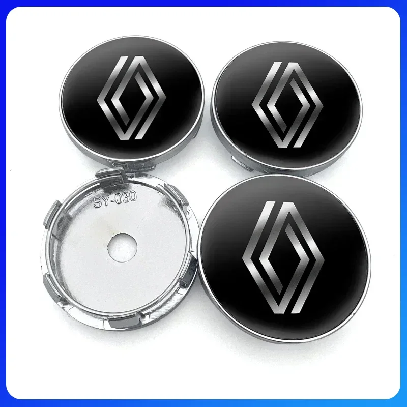 

4Pcs 60mm For Renault Clio Laguna 2 Megane 2 3 Duster Logan Captur Car Wheel Center Hub Cap Tire Rim Cover Decoration