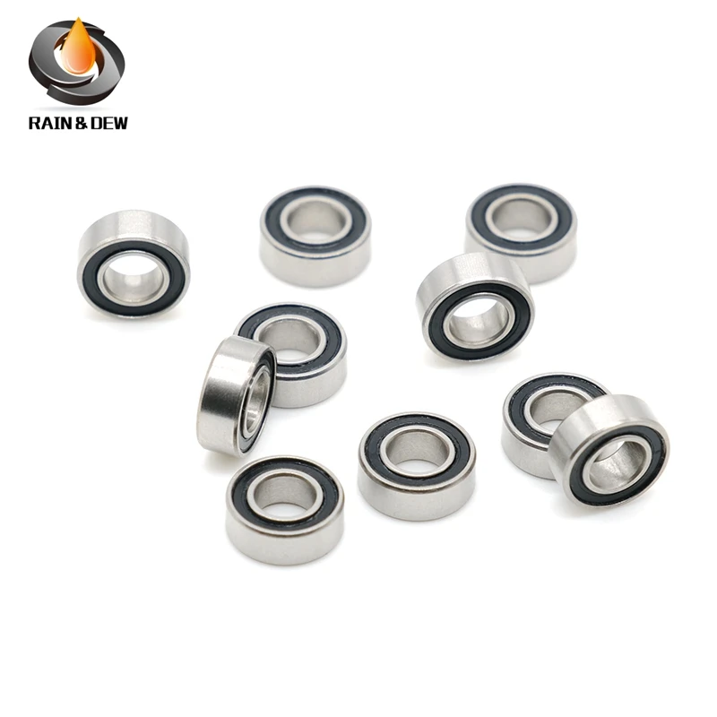 

MR84RS Bearing 10PCS 4x8x3 mm ABEC-7 Hobby Electric RC Car Truck MR84 RS 2RS Ball Bearings MR84-2RS Black Sealed