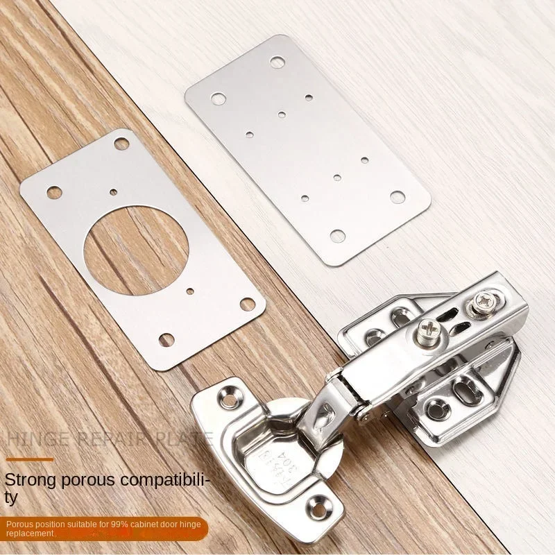 Hinge Repair Plate Kit for Cabinet Furniture Drawer Stainless Steel Table Cabinet Hinges Placa Para Bisagras Hardware Tools