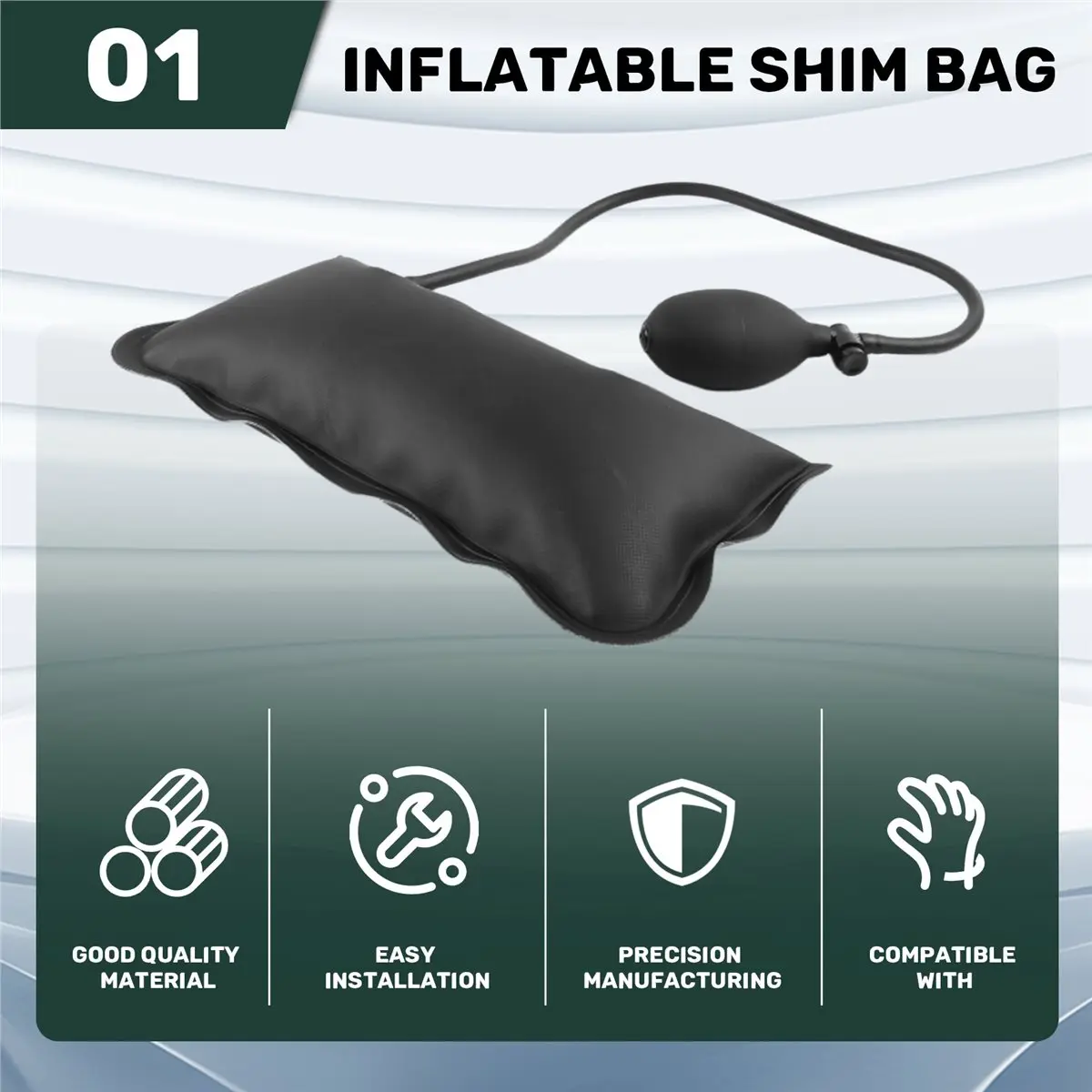A89X Air Wedge Pump Professional Leveling Kit & Alignment Tool Inflatable Shim Bag, 440 LB Rating, 19.7Inch Long Hose, 2 Pack