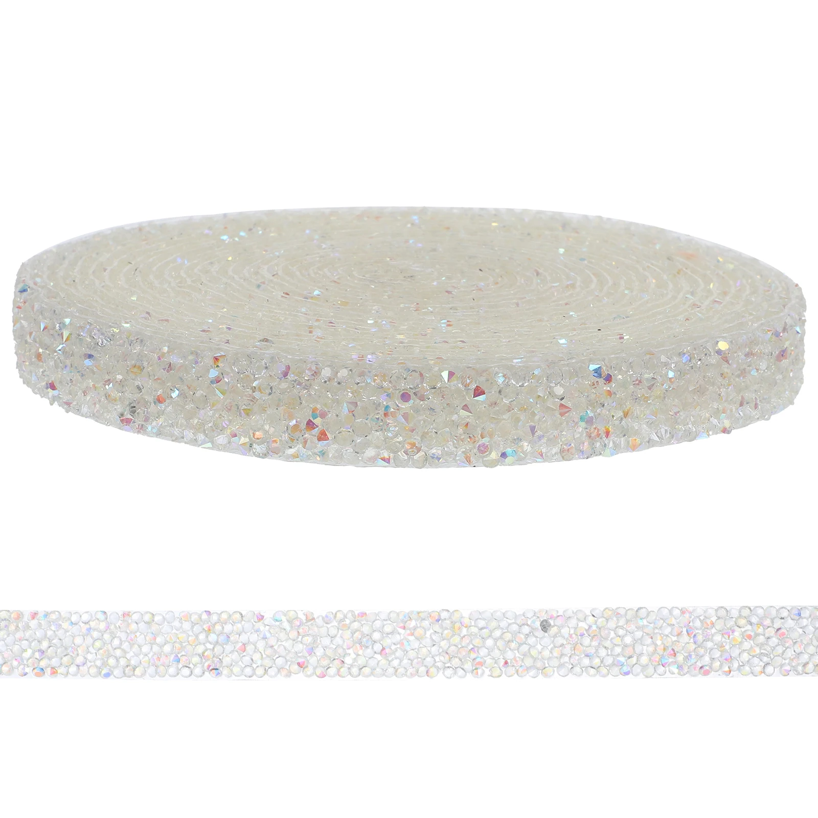 

1 Roll Resin Diamond Ribbon Self-Adhesive Crystal Diy Craft Decor Strip Bling Tape For Clothes Shoes Bags Costumes Heat Seal