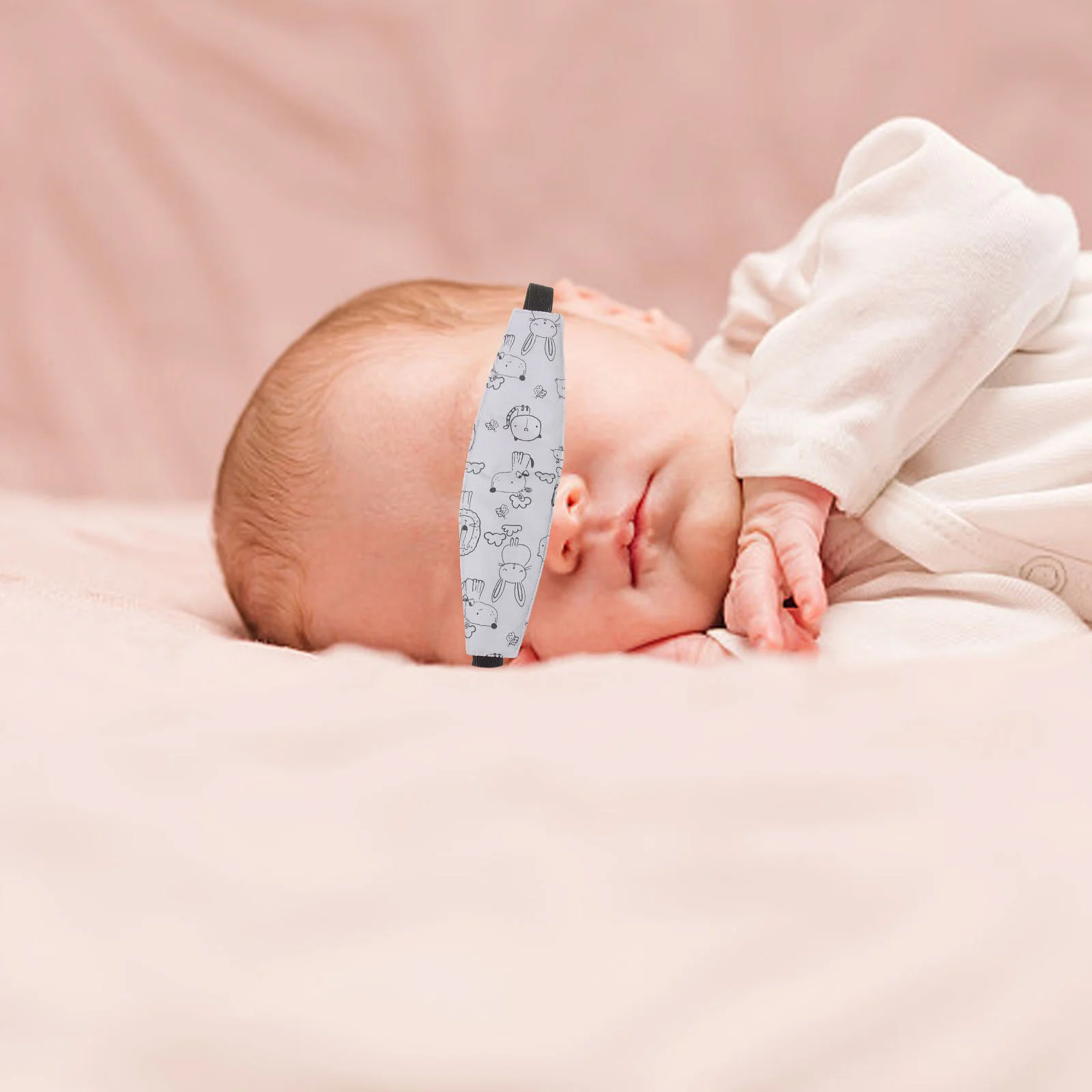 Cochecito de bebé de 3 piezas, correa de asiento de seguridad, soporte para la cabeza para coche, diadema para niño pequeño, carrito para dormir,