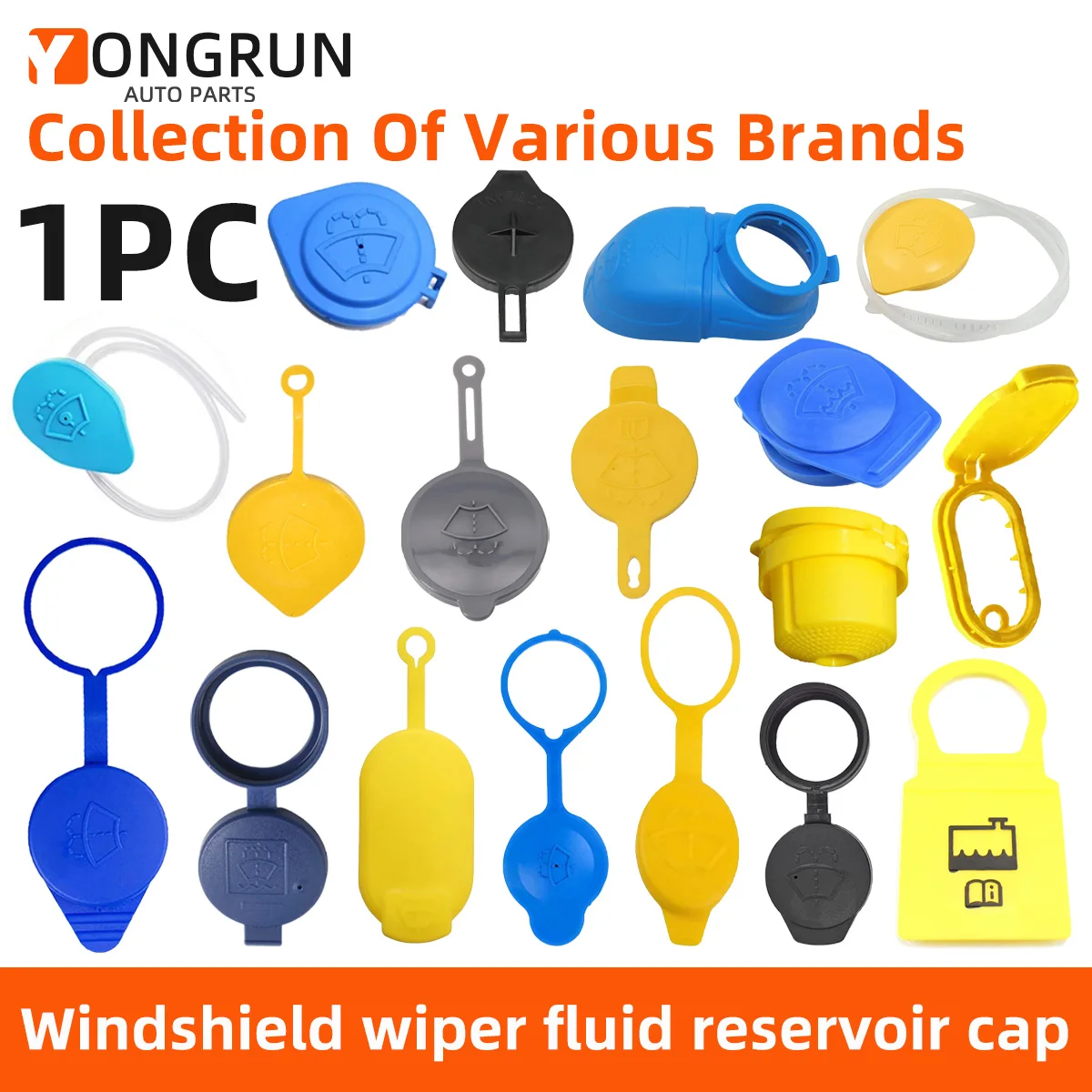 

YONGRUN 1pc Windshield Cleaning Fluid Reservoir Cap Series Optional Automotive External Fuel Tank Cap Replacement Original