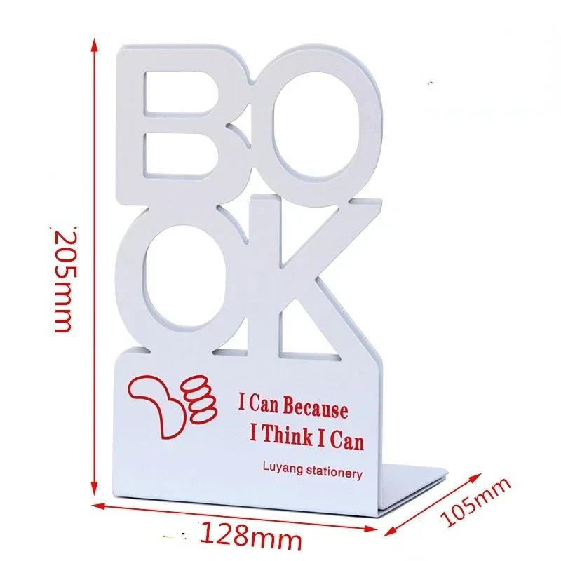 

Desktop Stand Shelf Book Holder Letter Baffle for Library School - 1 Pair, 208x75x85 Mm