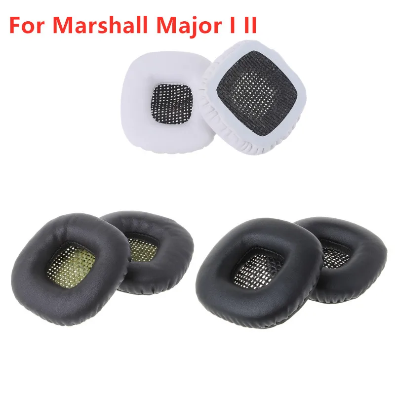 1Pair Replacement Leather Sponge Ear Pads Earmuffs Cushion Protector Covers for Marshall Major I II Headphone Headsets