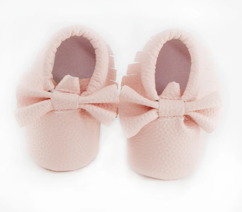 Bowknot Leather Baby Shoes Newborn Boy Girl Shoes Multicolor Toddler Red Soft Sole Anti-slip First Walkers Infant Newborn Moccas