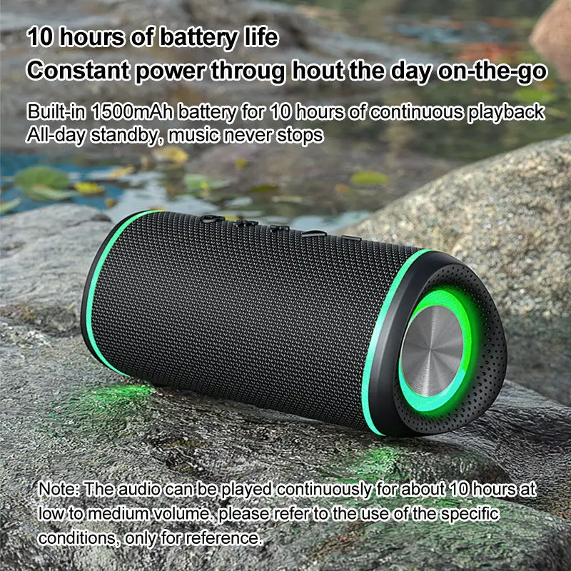 

EBS-609 16W high-power wireless Bluetooth speaker outdoor portable camping party stereo subwoofer IPX5 waterproof TWS/TF speaker