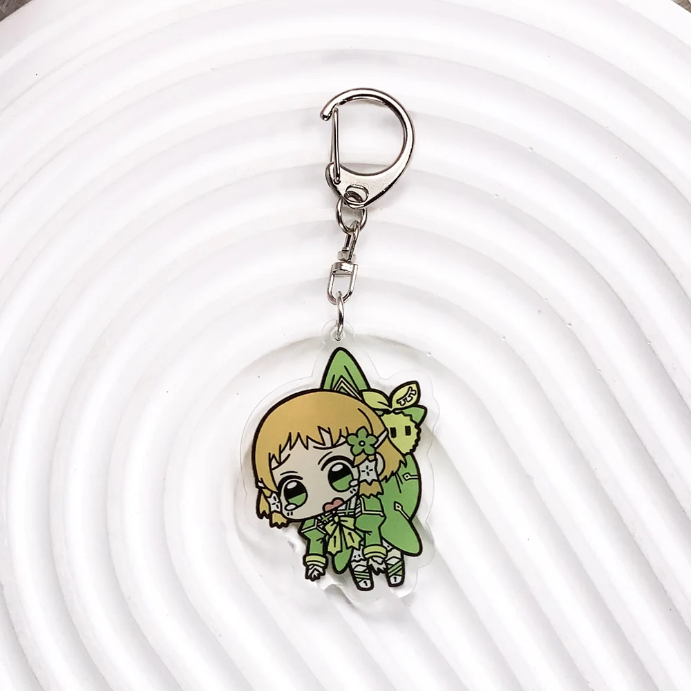 شخصيات أنيمي يوكي يونا هي بطل العصرية سلسلة مفاتيح مصنوعة من الأكريليك اكسسوارات حقيبة سحرية على ظهره قلادة كيرينغ هدايا للأصدقاء #6