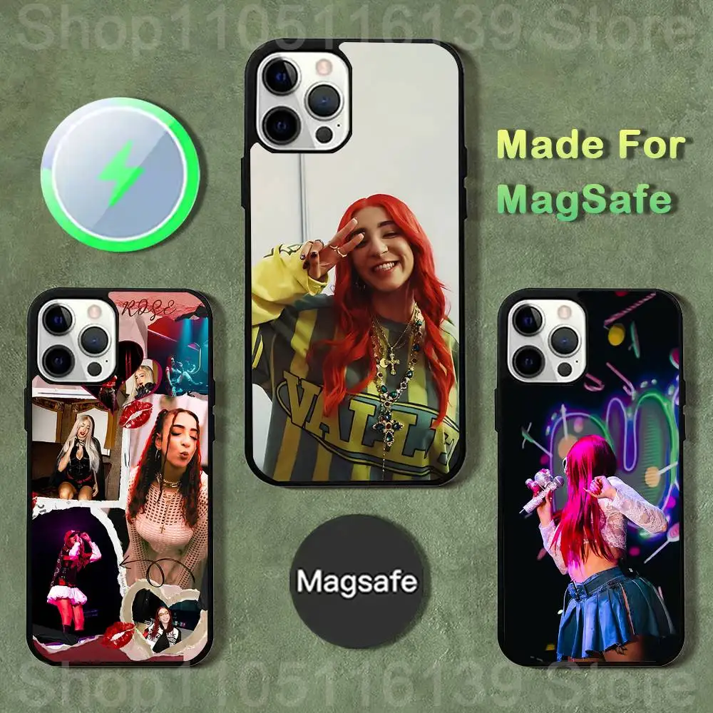 

Чехол для телефона Singer D-De La R-Rose Hot для iPhone 17,16,15,14,13,12,11, Pro, Max, Plus, Mini, SE4, E с магнитной беспроводной зарядкой Magsafe