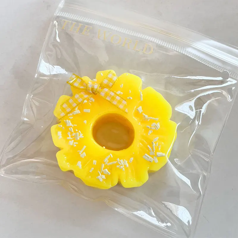 Squishy Creative Novelty Pineapple Slices Slow Rebound Decompression Anti-Stress Pineapple Slices Fruit Donuts Kids Toys Gifts