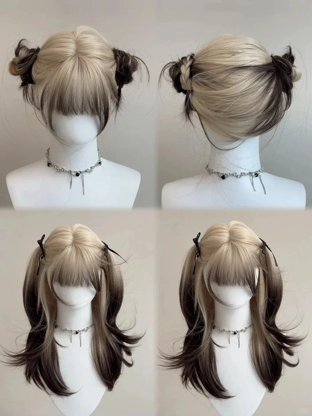 Peluca en capas sintética negr - Human Hair Wigs reseña y precio