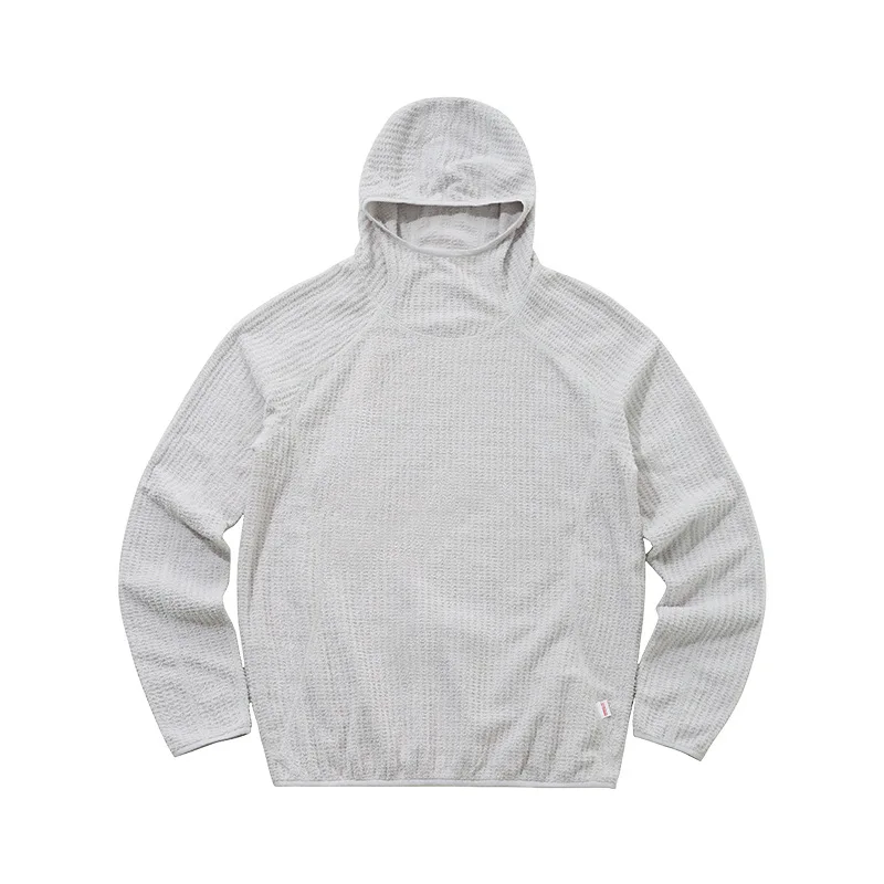 Heren luchtfleece trui met capuchon herfst en winter nieuw lichtgewicht thermisch hoodiepaar - afbeelding 1