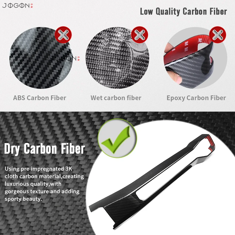 For Ford Mustang S650 GT / S650 Dark Horse / S650 Ecoboost 2024 UP Real Carbon Fiber Passenger Panel Interior Trim Accessories