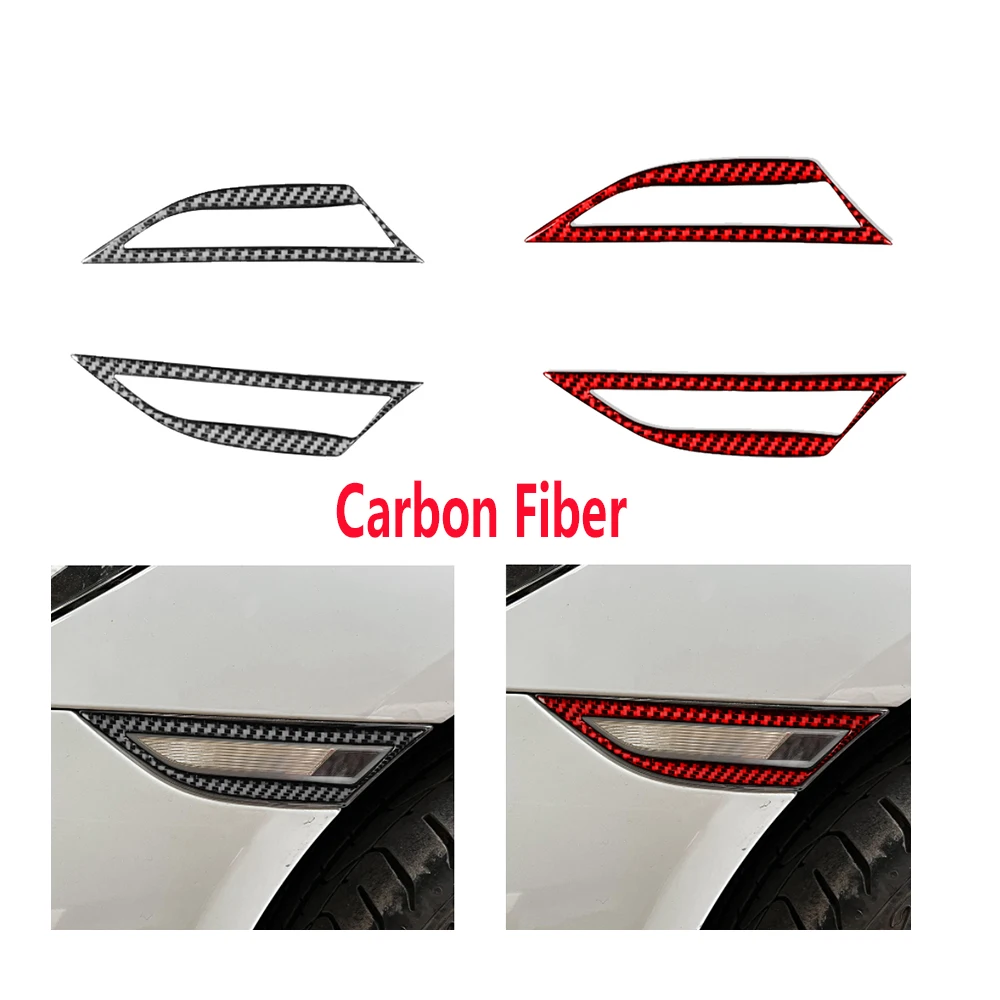 For Porsche 718 982 Cayman Boxster T S GTS GT4 Spyder RS 2016 - 2022 Car Turn Signal Sticker Real Carbon Fiber Trim Accessories