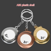 2M Tape Measure Keychain Mini Steel Tape Professional Tape Retractable Tape Measure Keychain Portable Keyring Pull Ruler