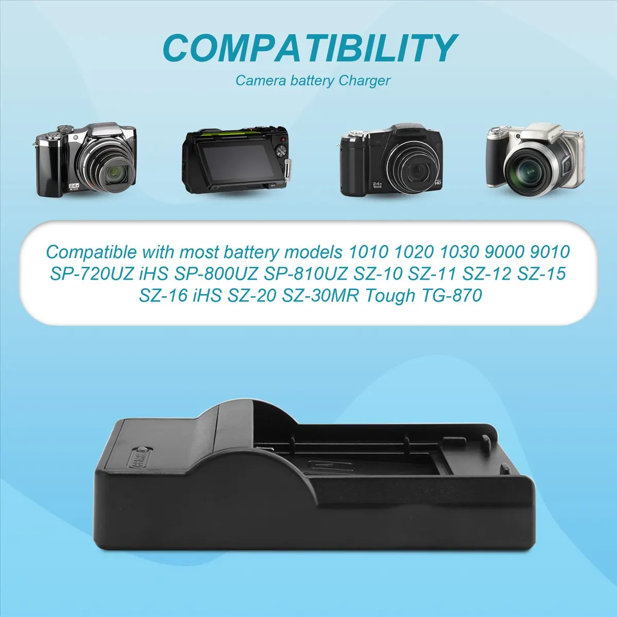 # Зарядное устройство USB LI-50B для аккумуляторов камер Olympus Tough-8010, 9010 (черное)