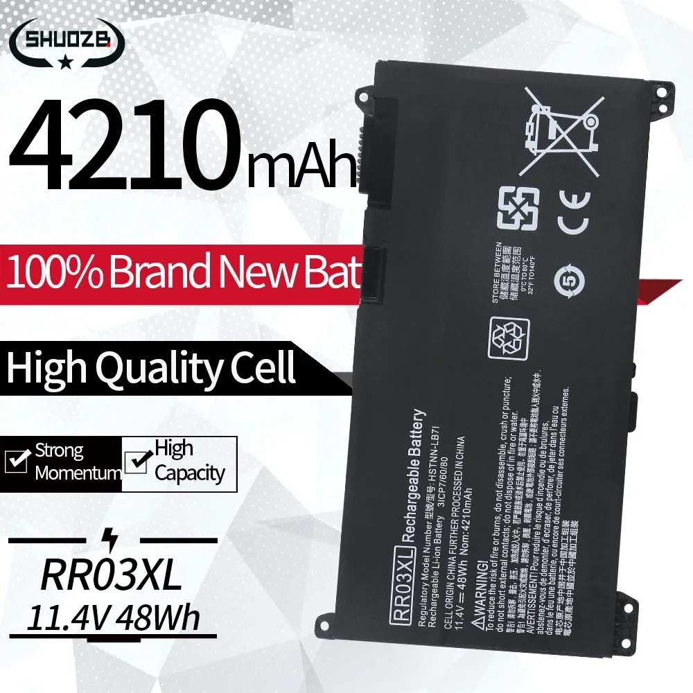 

Новый аккумулятор для ноутбука RR03XL для HP ProBook 430 440 450 455 470 G4 G5 HSTNN-PB6W HSTNN-UB7C HSTNN-LB71 Q01C 851477-541 11,4 В 48 Втч