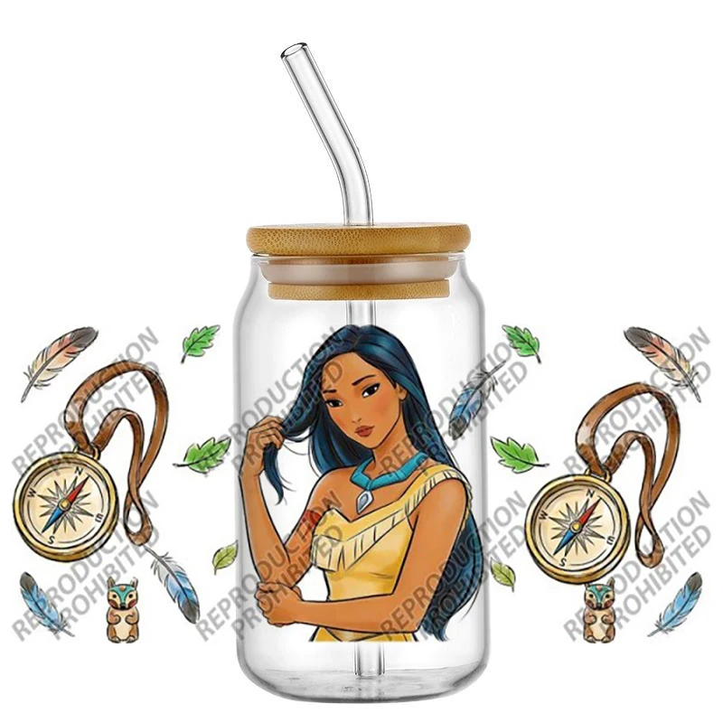 popular cartoon Design 3D Transfer Sticker Cup Wraps DIY UV DTF for 16oz Libbey Cup wrap Vinyl Decal home decoration