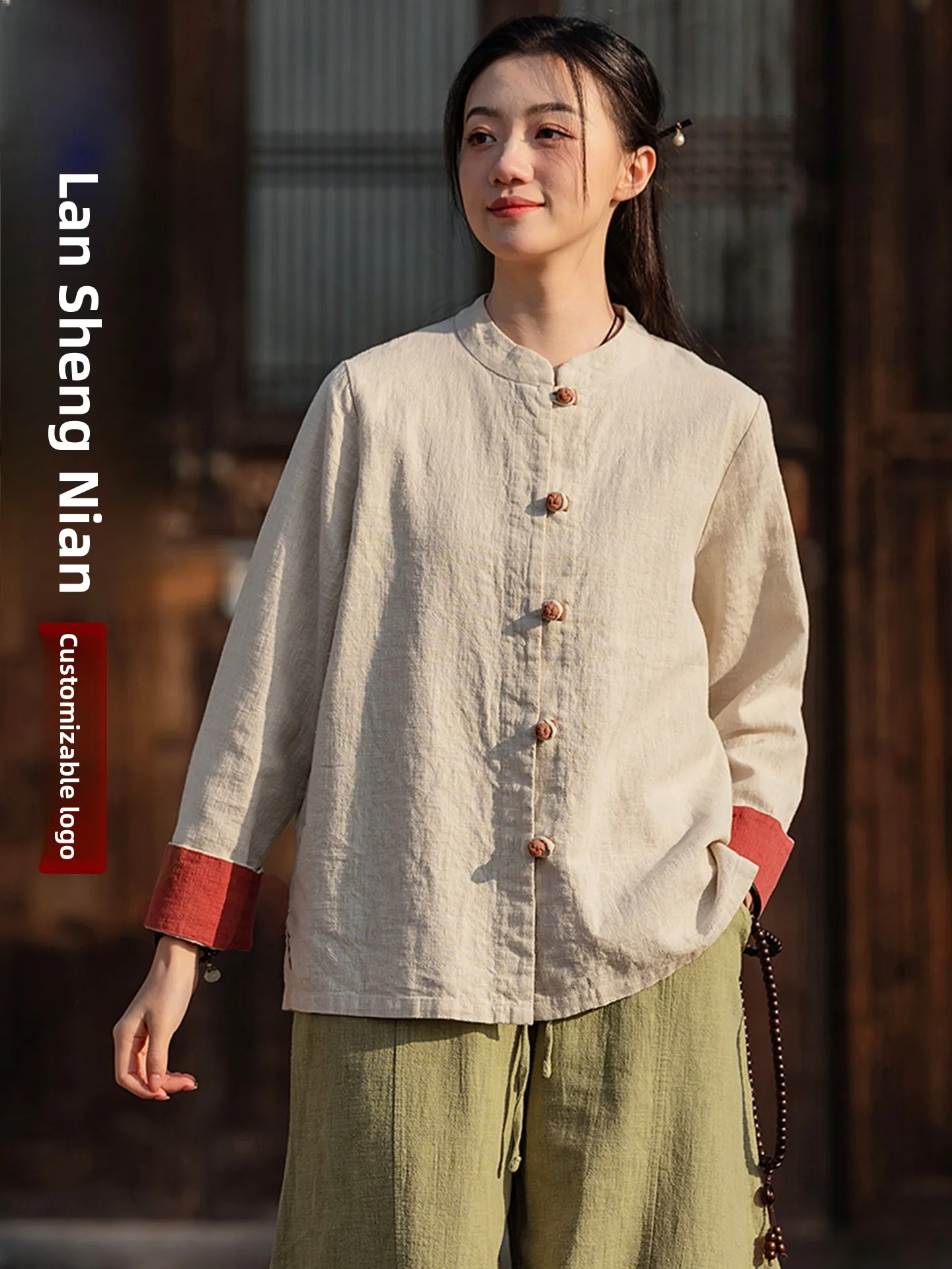 high-end-traditional-chinese-medicine-health-care-women's-long-sve-jaet-work-orm-massage-therapist-clothing