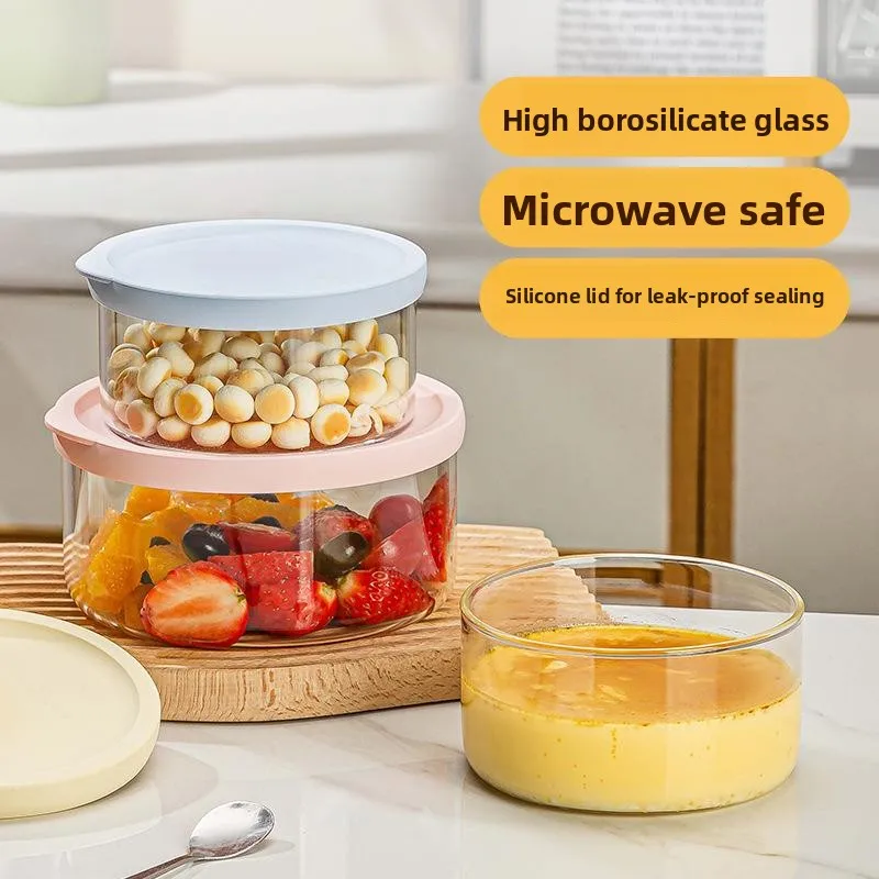 Ultra-light Glass Lunch Box Microwave Oven Heating High Borosilicate Glass Bento Box Office Workers Lunch Box Fridge view 4