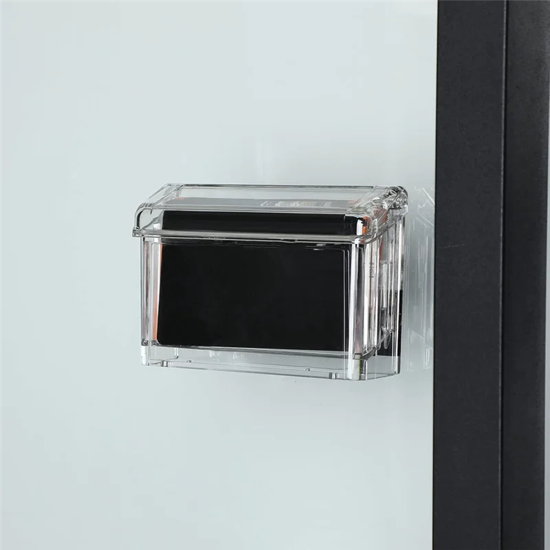 

NEW-Outdoor Business Card Holder Wall Mount Acrylic Business Card Box Included Clear Holder Peel And Stick For Office Store