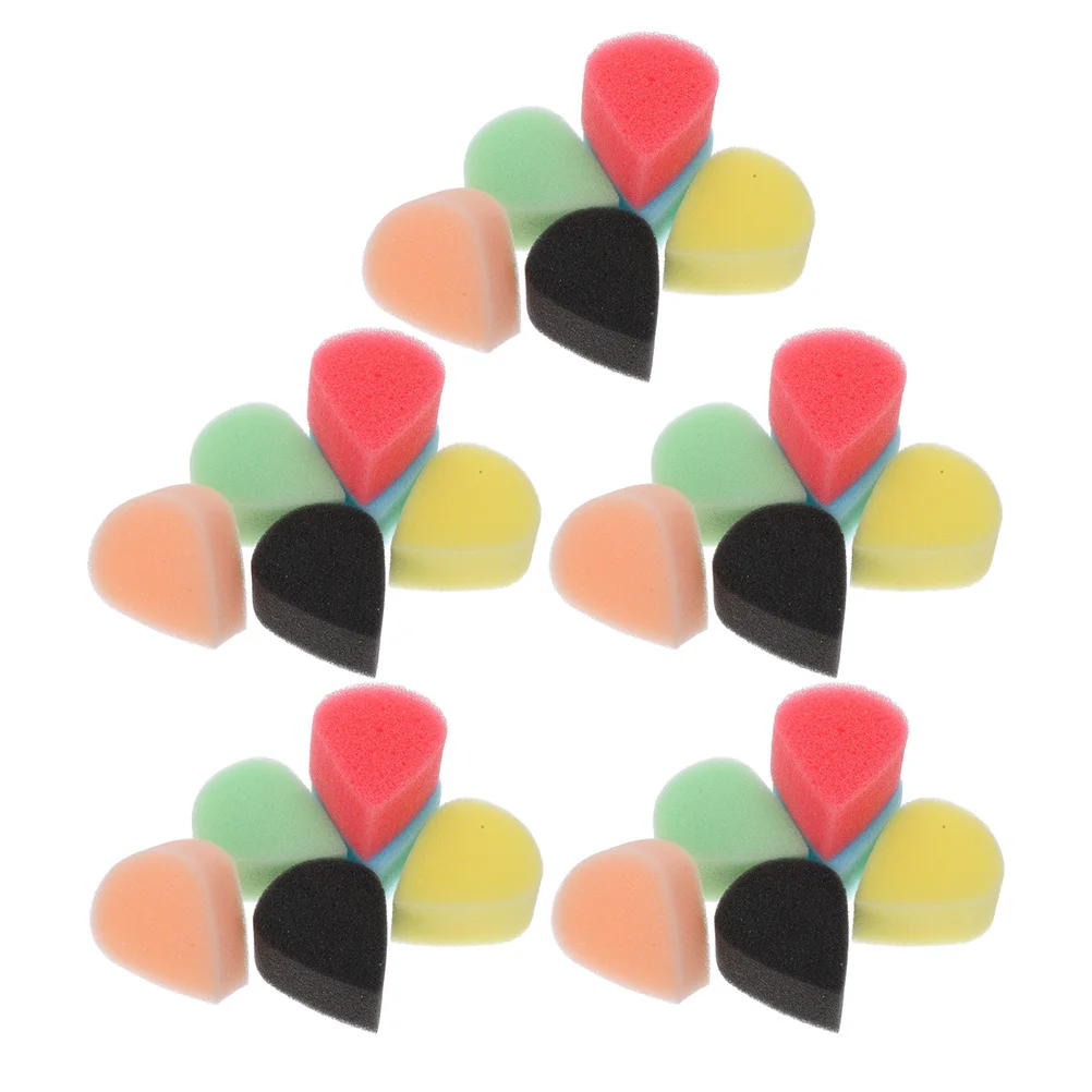 

30Pcs Childrens Paint Sponges Teardrop Design Washable Face Makeup Sponge for Detailed Body Art Easy Grip for Small Hands