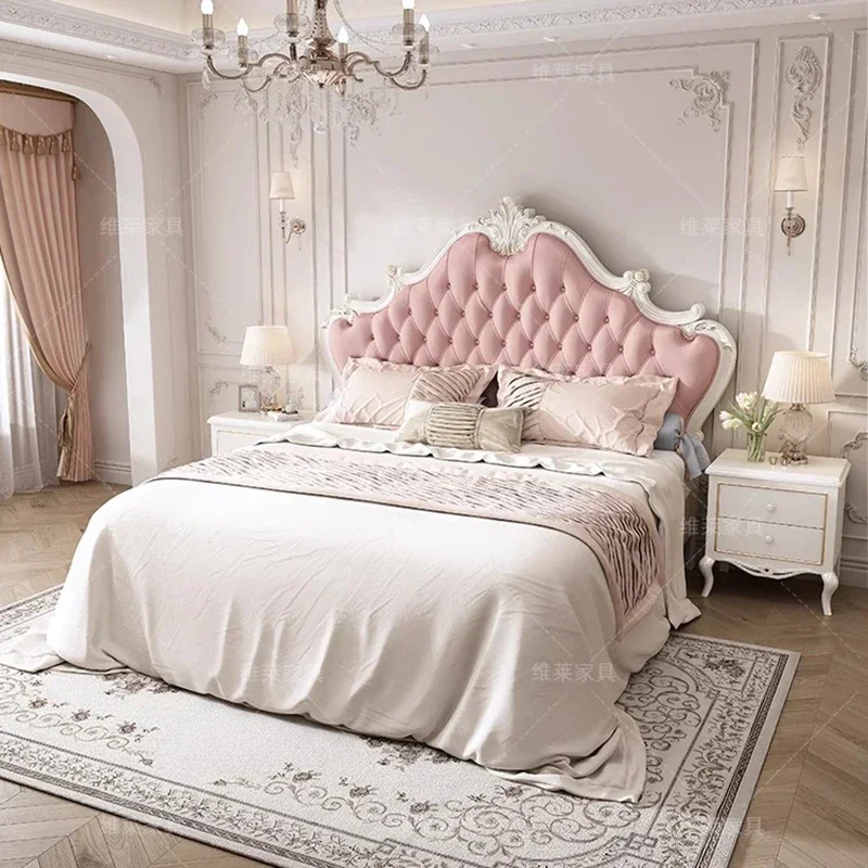 

Bedroom Luxury Massage Bed Frame Modern Sofa European Simple Wooden Full Bed Design Girls Letto Matrimoniale Trendy Furniture