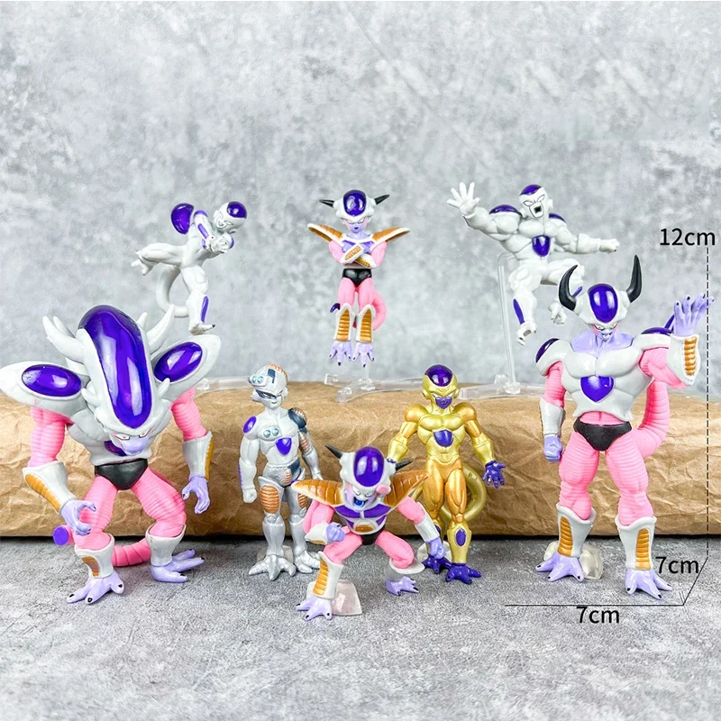 Dragon Ball - Figura de Acción de Friza en 8 Poses Completas, Periférico de Anime, Wukong con Daños de Batalla Biksharubuo