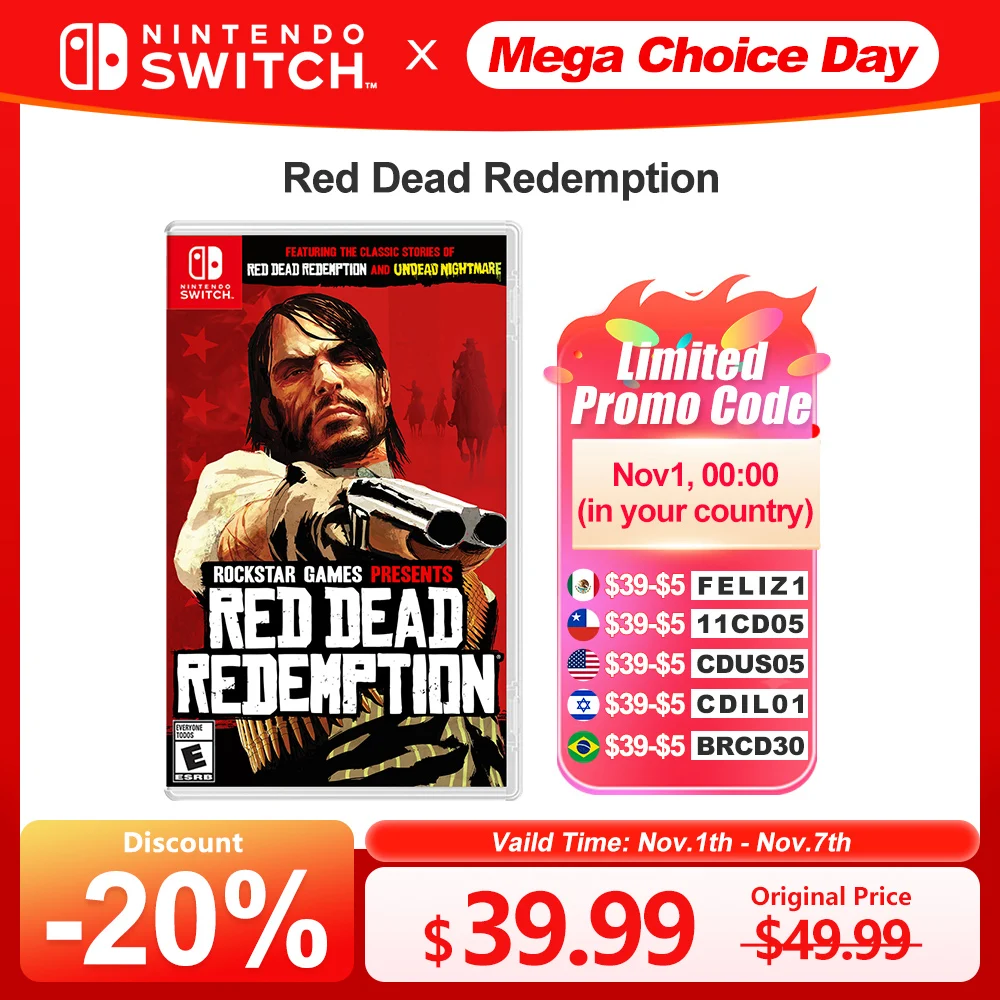 Red Dead Redemption Nintendo Switch Game Deals 100% Original Official Physical Game Card Adventure Genre for Switch OLED Lite