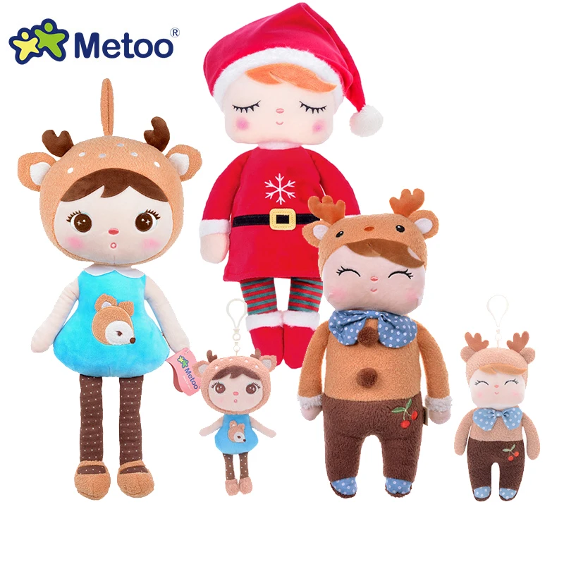 Cute Christmas Gift Reindeer Family Soft Cartoon Christmas Doll Mother Kids Stuffed Plushies Collect Deer Plush Toy Metoo Dolls
