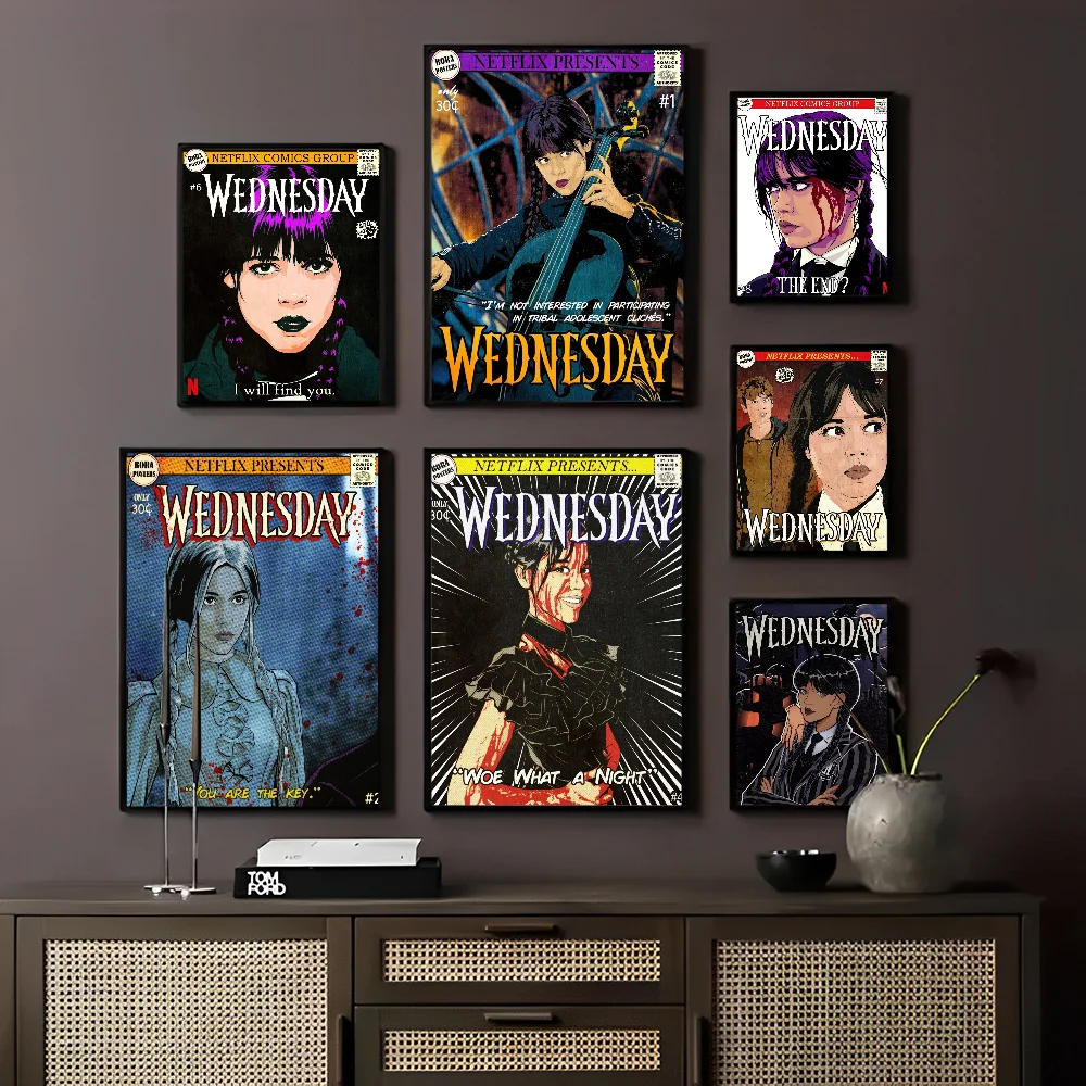 American Movie TV W-Wednesdays Addams Good Quality Prints and Posters HD Quality Poster Wall Art Painting Study Home Decor