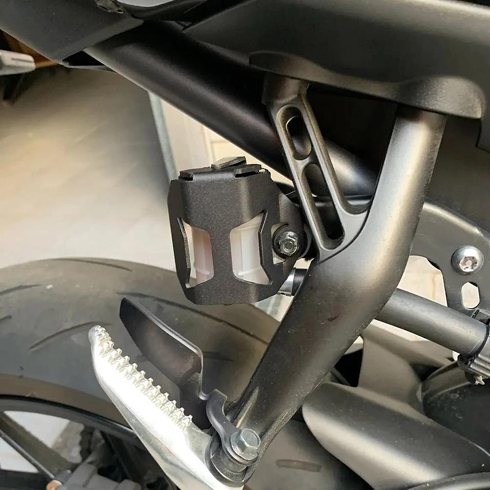 ل BMW F900R F900XR F 900R 900XR 900 R XR 2019 2020 2021 2022 2023 دراجة نارية الملحقات الخلفية سائل الفرامل خزان غطاء الحرس