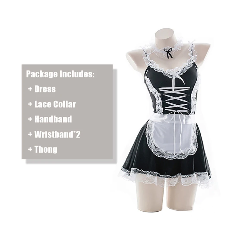 Women Dress Maid Uniform Cute Girls Sexy Lingerie Cosplay Costumes Servant Anime Role Play Party Stage Lolita Nightclub Clothing