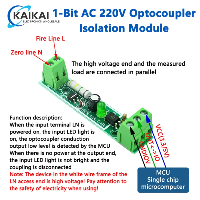 AC 220V 1/3/8 Channel MCU TTL Level 8 Ch Optocoupler Isolation Test Board Isolated Detection Tester PLC Processors Module