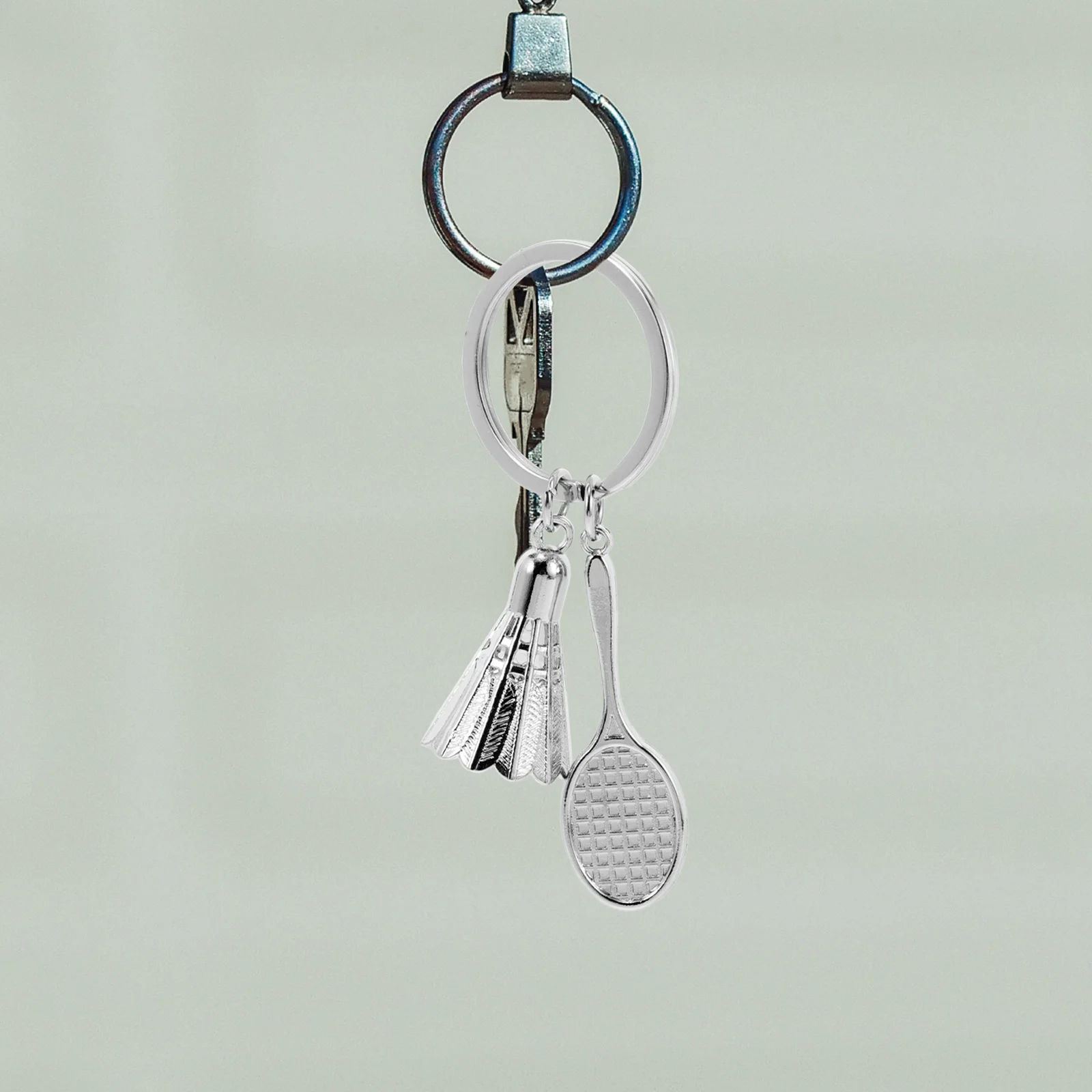

2 pcs Badminton Keychain Metal Mini Shuttlecock Racket Pendant Sports Key Ring For Keys Bags Backpacks Christmas Gift Idea
