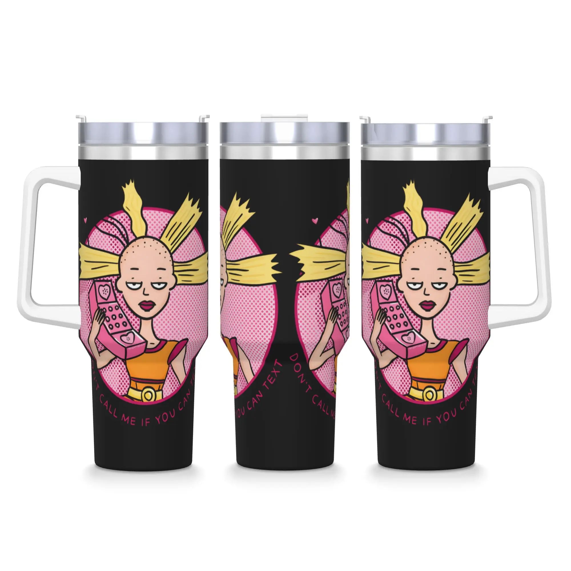 Stainless Steel Tumbler Anime R-Rugrat Thermal Cups Cynthia Pickle Leakproof Cold Drink Mugs Cup Travel Custom Water Bottle