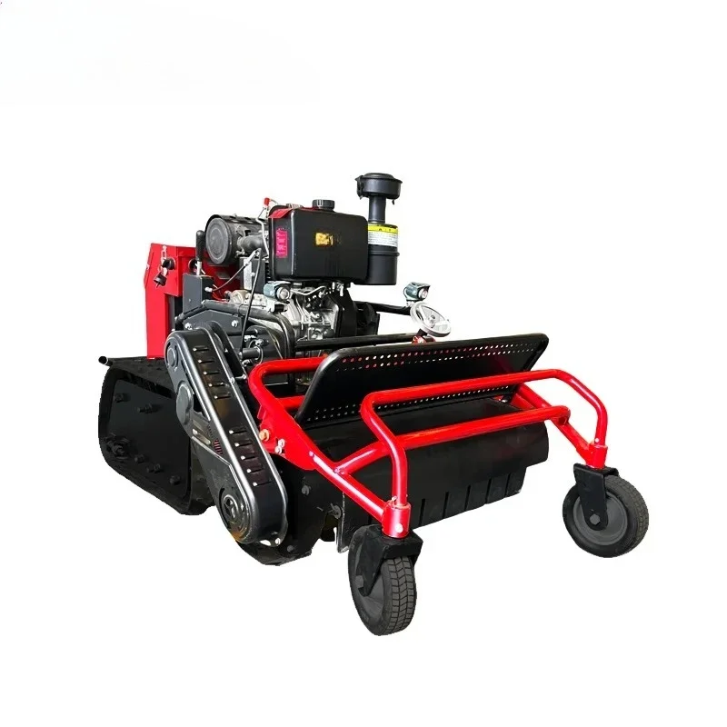 

Lawn Mower Robot Garden Weeding Tool Tracked Remote Controlled Lawn Mower Robot For Mowing