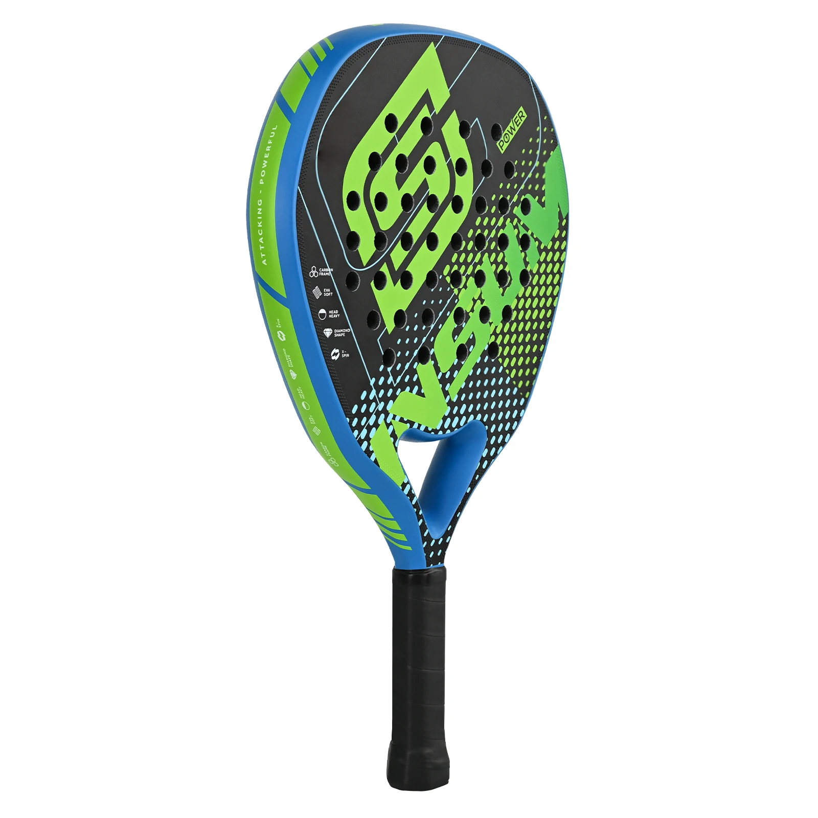 Padel Tennis Racquets EVA Memory Flex Foam Core & 3D Matte Micro-Texture Surface Durable Performance Sports Equipment