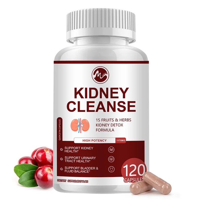 

Kidney Cleanse Capsules Dietary Supplement - Powerful Kidney with Cranberry Extract Helps Healthy Kidney and Urinary Tract