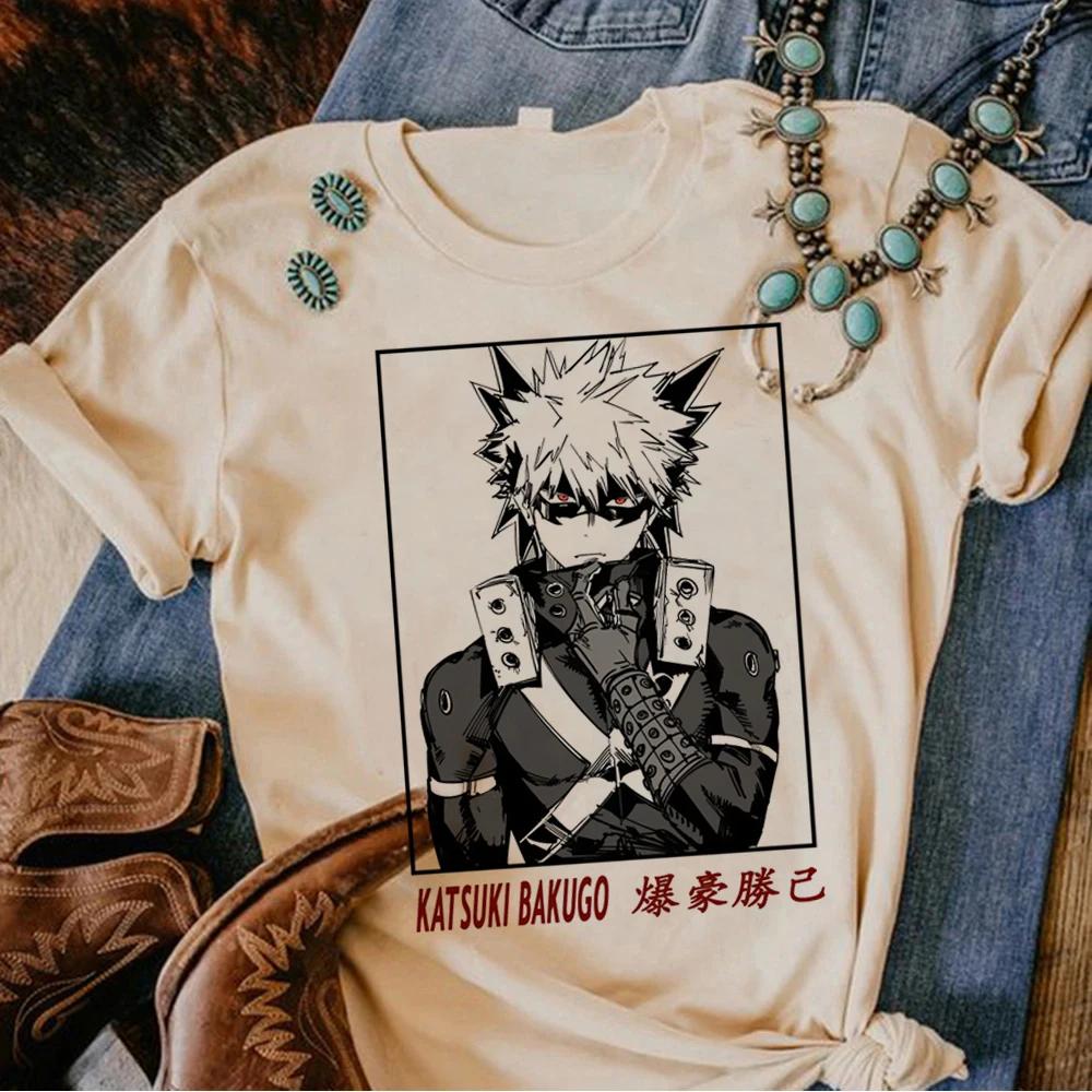 Bakugo top women manga graphic Y2K t-shirts girl y2k clothes