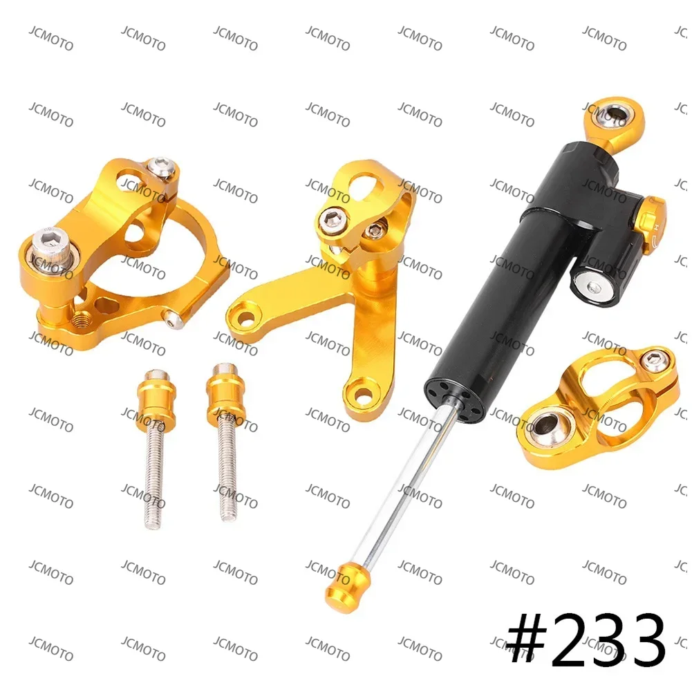 

For Ducati 848 2008 2009 2010 Motorcycle Steering Damper Stabilizer Saftety Control w/ Mounting Holder Bracket Kits