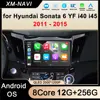 ヒュンダイ ソナタ6 YF i40 i45 2011-2015用 ワイヤレスCarPlay搭載 Android 14 カーラジオ 4Gマルチメディアプレーヤー GPSナビゲーション 2din非対応 1