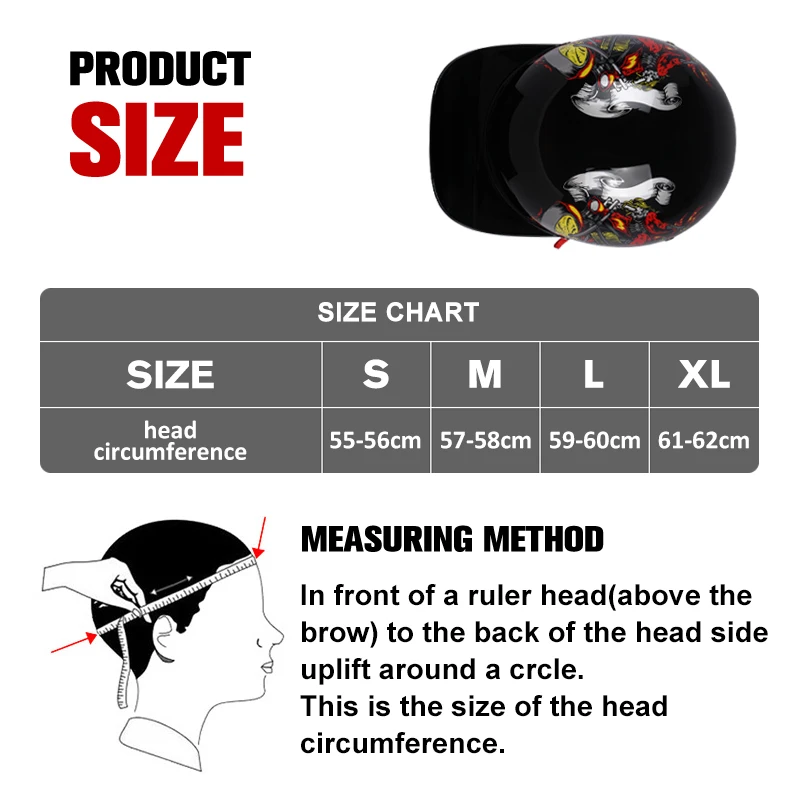 Baseball Cap Motorcycle Helmet Vintage Open Face Unisex-Adult Half Helmets for Scooter Moped Cap Street Cruiser Gángster, Verano