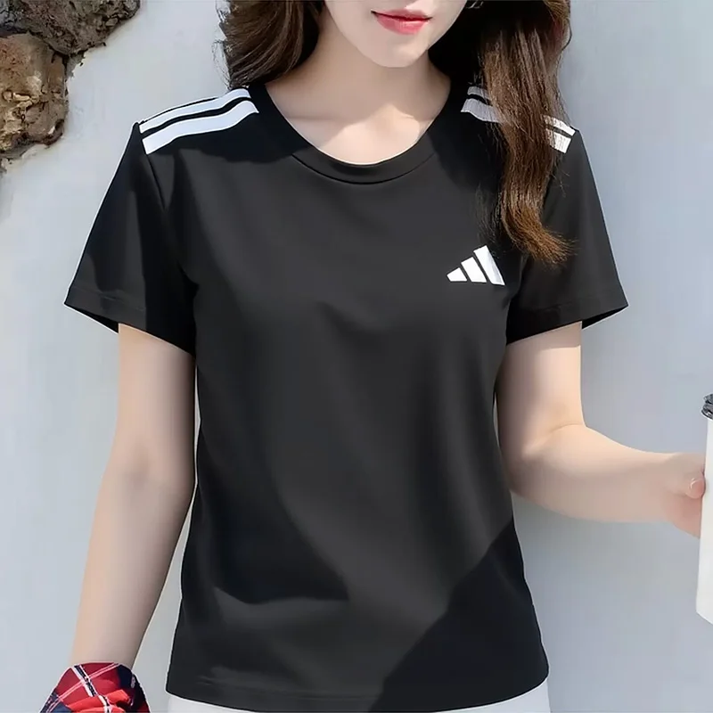 adidas-short-sleeved-women's-summer-new-style-running-training-and-fitness-clothes-ice-silk-breathable-sports-t-shirt-kc7639