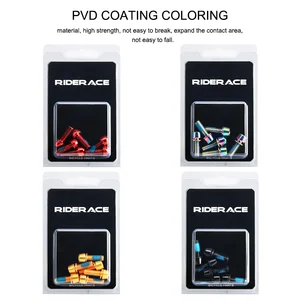 Fahrradbremsbremse Pinzette Schraubverschluss, MTB-feste Schrauben, Titan-Chapeed, farbenfrohe, Edelstahl, M6 * 18mm, Mountainbike, 6 Stcs 10 Hauptverkaufsbremse - №3