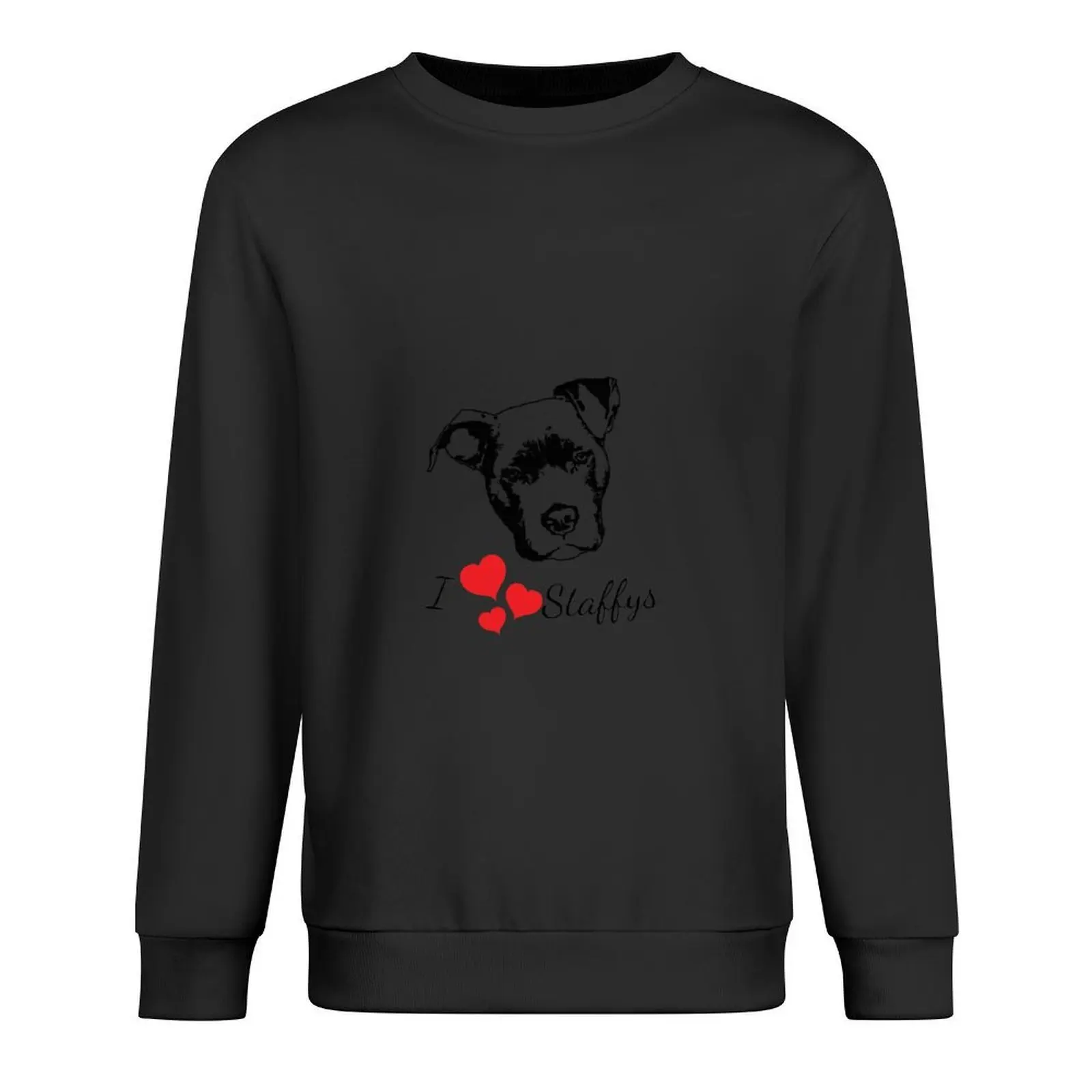 

I Love Staffys Pullover japanese style autumn jacket men aesthetic clothing tracksuits sweatshirts men